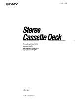 Sony TC-S7 - Owners Manual 